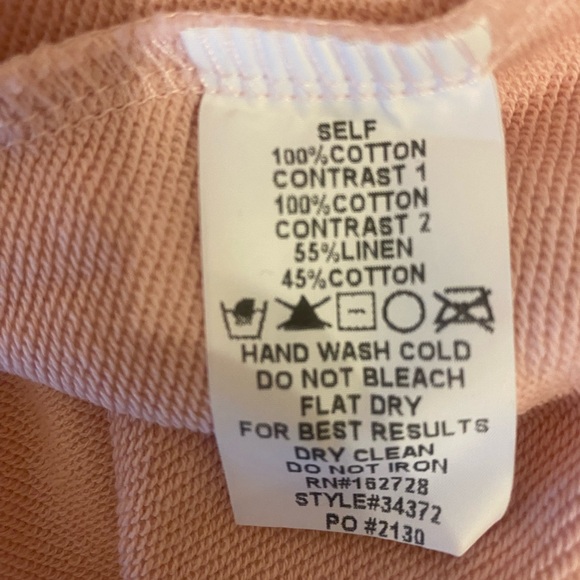 Voy Color Block French Terry Ruffle Top size large - Picture 10 of 10